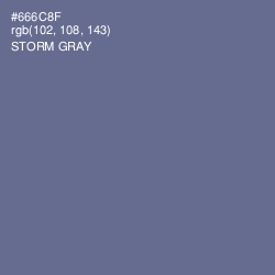 #666C8F - Storm Gray Color Image